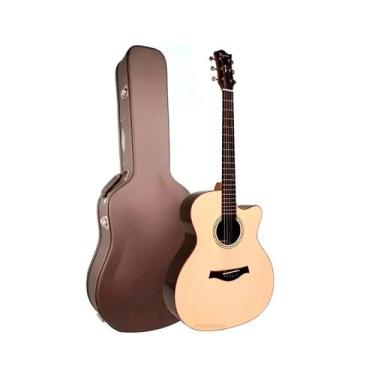 Imagem de Violao tagima aço medium jumbo cf-1000 nt natural c/ case