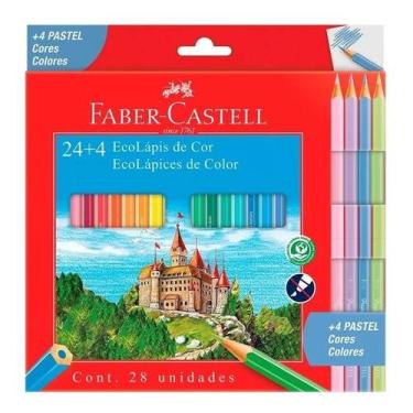 Imagem de Lápis de Cor Ecolápis 120124+4P 28 Cores - Faber Castell - Tendtudo
