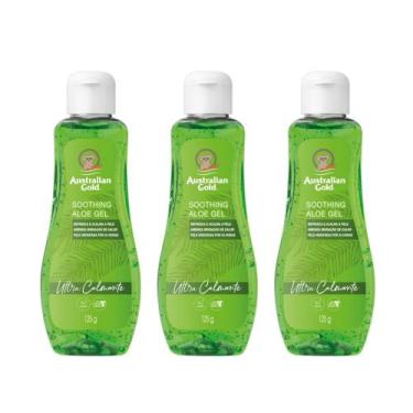 Imagem de Kit 3 Gel Pós Sol Suavizante Calmante Aloe Vera Australian Gold 125g