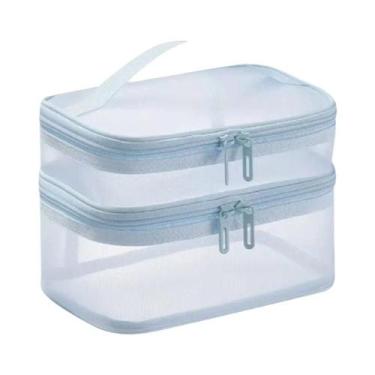 Imagem de Bolsa De Viagem Transparente De Grande Capacidade Com Malha, Organizad