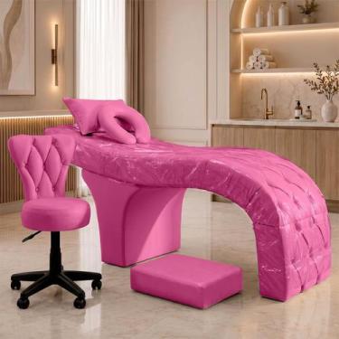 Imagem de Maca De Estética Maca Lash Designer + Mocho Soft Degrau Capa - SOFA ST