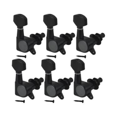 Imagem de Conjunto FLEOR de 6R de Tarraxas Seladas para Guitarra, Botões Pequeno
