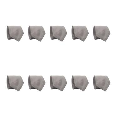 Imagem de Kit 10 Gravatas Masculina Social Slim Premium Tons de Cinza Lisa Elegante Padrinhos Formatura Trabalho