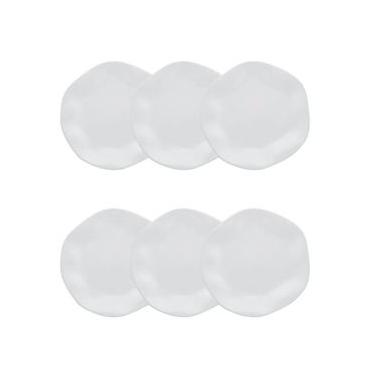 Imagem de Conjunto de Pratos de Sobremesa Ryo White 6 Peças Porcelana Branco Oxford