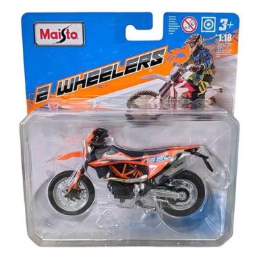 Imagem de Moto KTM 690 SMC R 2023 Laranja 1/18 Maisto 35300