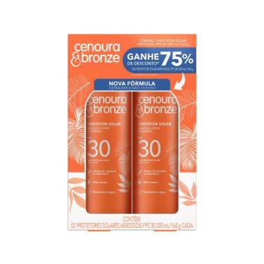 Imagem de Kit Cenoura & Bronze Protetor Solar Aerossol Spray FPS30 200ml - 2 uni