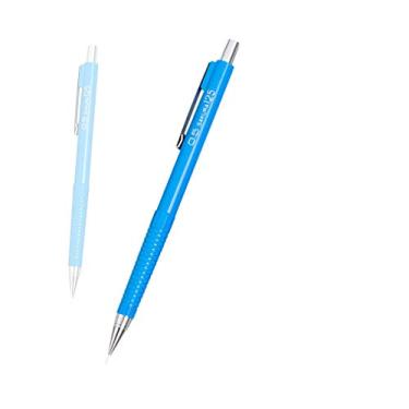 Imagem de lápis automático para estudantes, desenho de animação, lápis de pintura, azul celeste, 0,5 mm, difícil de quebrar, 1 pacote