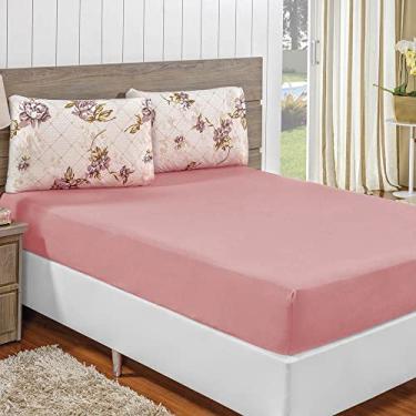 Imagem de Jogo de Cama Queen Malha 3 Peças Quality Bia Enxovais Rose
