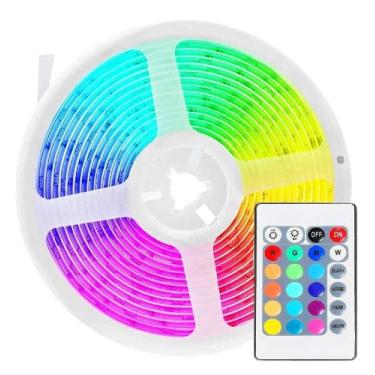 Imagem de Kit Fita Led 5050-60 IP44 RGB 10mm C/Fonte + CONTROLE 12V
