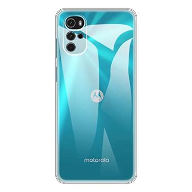 Imagem de Capa para Motorola Moto G22, capa traseira de TPU (poliuretano termoplástico) macio à prova de choque, antiimpressões digitais, capa protetora de corpo inteiro para Motorola Moto G22