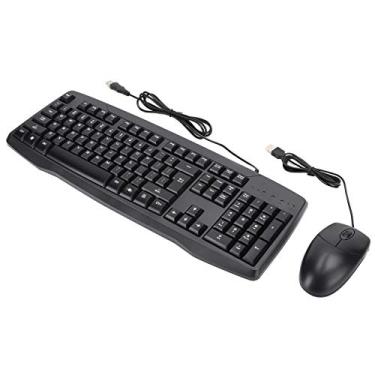 Imagem de eboxer-1 Combinação de teclado e mouse com fio USB, conjunto de teclado de mouse de tamanho completo, teclado com botão mudo e número pad, mouse ergonômico de 1200 DPI, para Windows XP/Vista/7/8/10