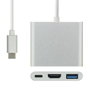 Imagem de Adaptador Usb 3.1 Tipo C Thunderbolt 3.0 X Hdmi Usb 3 Tipo C