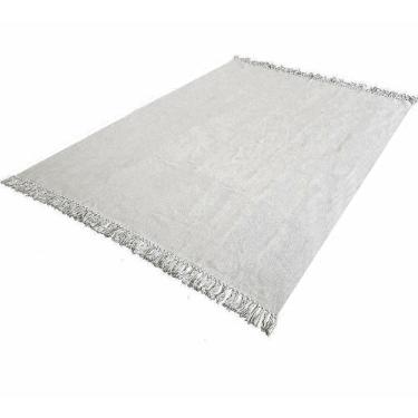 Imagem de Tapete Cinza 2,00 X 1,50 Sala Quarto Artesanal Algodão Liso
