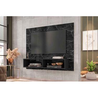 Imagem de Painel Viena em Madeira Preto Nero para TV até 43 Polegadas Móveis Bechara