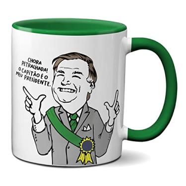 Imagem de Caneca Chora Petralhada! O Capitão É O Meu Presidente! (Verde)