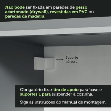Imagem de Balcão 60 Cm 3 Gavetas Suspenso Cinza Nice Madesa Cinza