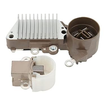 Imagem de Aramox Regulador de tensão do alternador, kit de suporte de escova regulador de tensão do alternador, liga de alumínio 1260002470 de substituição
