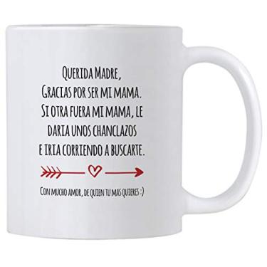 Imagem de Casitika Regalo Para Mama de Dia de Madres o Cumpleanos. Ideias de presente engraçadas em espanhol para o dia das mães ou aniversário. Caneca Latin Mom de 325 ml. Taza para Cafe Para Feliz Dia de La Madre.