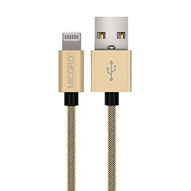 Imagem de LHIABNN Cabo Lightning de carregamento rápido de sincronização de 3 pés, carregador certificado Apple MFi de nylon trançado cabo de dados compatível com iPhone X 8 8 Plus 7 Plus 6 Plus 5s iPad Pro Air 2 iPad Mini 2, C/Gold