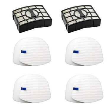 Imagem de Lemige Peças de reposição de filtros de vácuo para Shark Navigator Zero-M Aspirador vertical de velocidade de elevação ZU560 ZU560C ZU561 ZU562, 2 filtros HEPA + 2 kits de filtros de espuma e feltro, peça XHEPA560 e XFFK560