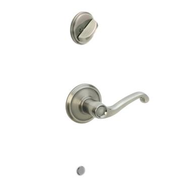 Imagem de Schlage F59 FLA 620 LH Maçaneta de mão esquerda interior com fecho, estanho antigo (apenas metade interior)