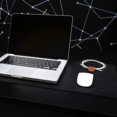 Imagem de Deskpad Floater Couro Legítimo Sem Costura Couro50 70x30 (Preto)