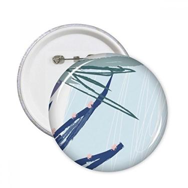 Imagem de Folha abstrata plantas arte padrão pinos redondos crachá botão emblema acessório decoração 5 peças