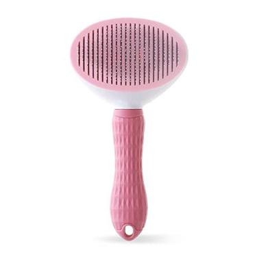 Imagem de Henniu Escova Rasqueadeira para animais de estimação, Tira Pelos Pet Cães e Gatos e Remove Pelos Autolimpante ara queda e cuidados pelos removem soltos Escova Mágica Pente Pet