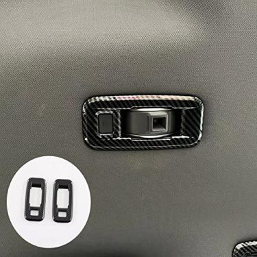 Imagem de Xodouhi Acessórios interiores de carro aptos para Toyota Sienna 2021 2022 capa de decoração de moldura de luz de teto traseira (fibra de carbono)