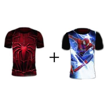 Imagem de Kit 2 Camiseta Infantil Homem Aranha Spider Man Do 06 Ao 14 - R.K.M