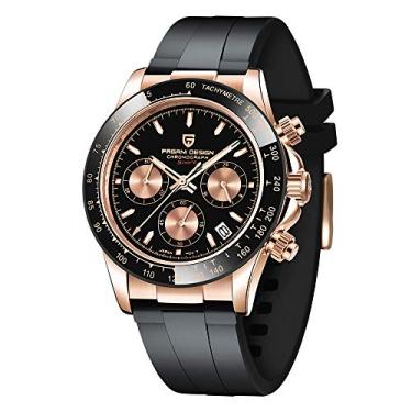 Imagem de Pagani Design Relógios de quartzo masculinos de aço inoxidável com cronógrafo à prova d'água 100 m relógio esportivo masculino moda presente casual masculino relógios de pulso Japão