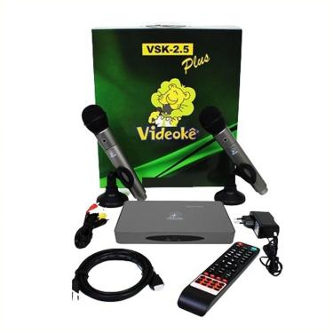 Imagem de Karaokê Videokê VSK 2.5 Plus Com 9.897 Músicas + 2 Microfones Sem Fio - 9897
