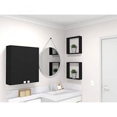 Imagem de Conjunto com 2 Nichos Vidame Bramov Móveis Preto