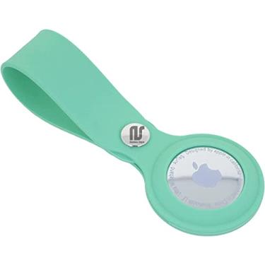 Imagem de Nandos-Store - Capa AirTag compatível com Apple AirTags - Capa protetora de silicone antiarranhões para chaveiro, mochilas, localizador de carteira - NSmart_store (Airtag 2021, Verde)