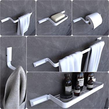 Imagem de Kit Acessórios Para Banheiro Branco Empire 6 peças