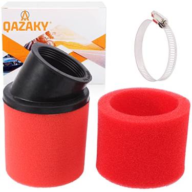 Imagem de QAZAKY 38 mm 39 mm 40 mm 1,5 polegadas vermelho angular dupla espuma desempenho filtro de ar substituição para 50cc 90 cc 110 cc 125cc 150 cc GY6 motocicleta ATV scooter Quad Go Kart moto motocicleta