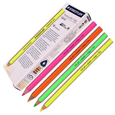 Imagem de Lapiseira Staedtler Textsurfer Dry Highlighter 128 64-fn desenho para escrever esboços jato de tinta, papel, cópia, fax (pacote com 12) combinação de cores