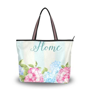 Imagem de ColourLife Bolsa feminina com alça e flores para casa doce bolsa de ombro, Multicolorido., Medium