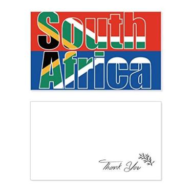 Imagem de Nome da bandeira do país da África do Sul Cartão de agradecimento de aniversário Papel comemorativo