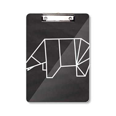 Imagem de Abstrato origami urso geométrico forma prancheta pasta bloco de escrita placa de apoio A4