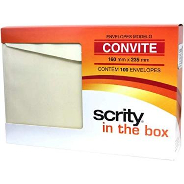 Imagem de Scrity Ccp 470.01, Envelope Convite Colorido 160X235, 80gr, Marfim/ Natural, Pacote Com 100 Unidades