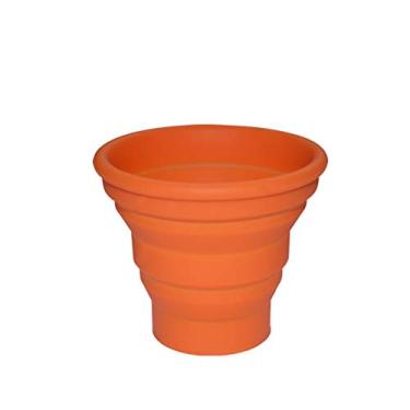 Imagem de Copo de viagem dobrável de silicone Ecoart para acampamento e caminhadas ao ar livre (1 pacote), Laranja