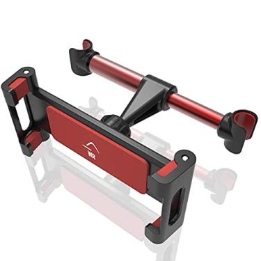 Imagem de Suporte de Celular Veicular Banco Traseiro Para iPad Tablet Smartphone, WR Acessorios & Cia, (Preto com Vermelho)