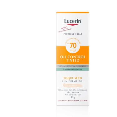 Imagem de Protetor Solar Facial Eucerin Sun Oil Control Tinted Claro FPS70 com 50g 50g