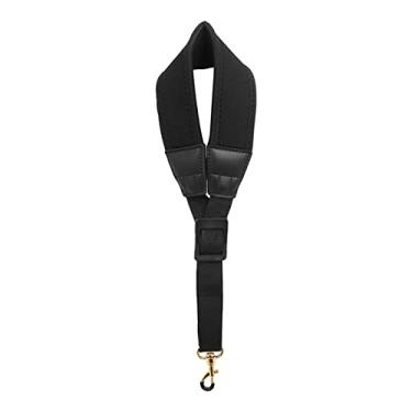 Imagem de SIMBAE Correia De Saxofone Alça de pescoço de saxofone ajustável Nylon Sax Strap Gancho de metal para tenor/soprano/alto saxofones clarinete