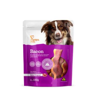 Imagem de Papaya Pets Snack Bacon para Cães Adultos 100 g