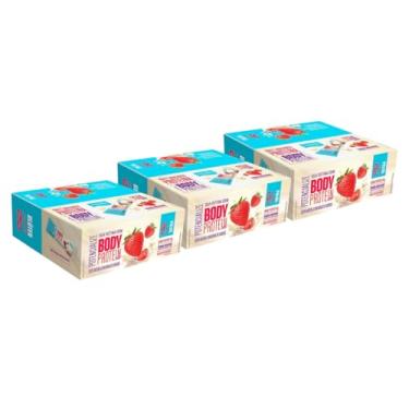 Imagem de Kit 3 Unidades Body Protein Barras 11g Proteina Morango 9 und Equaliv