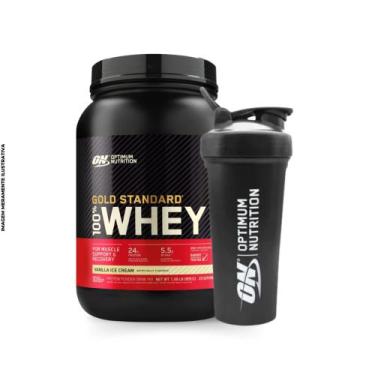 Imagem de Gold Standard 100 Whey Protein 907G On Optimum Nutrition + Coqueteleir