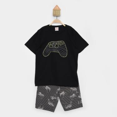 Imagem de Conjunto Infantil Curto Brandili Game Camiseta e Short Menino-Masculino