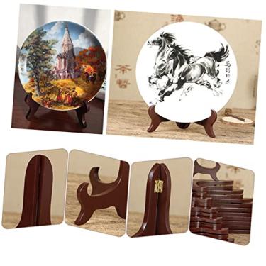 Imagem de Yardenfun 4 Pçs 4 Cavaletes De Mesa Para Pintura Prateleiras De Madeira Suporte De Moldura De Imagem Suporte De Cavalete De Madeira Suporte De Exibição De Madeira Suporte De Moldura De